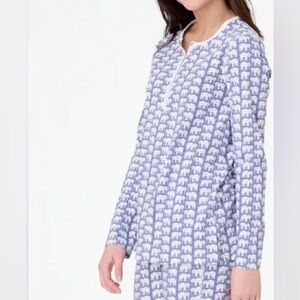 Roller Rabbit Blue Elephant Print Kids Pajamas